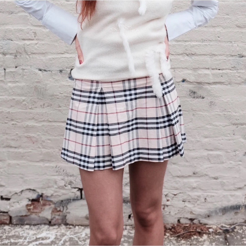 Burberry checked plaid skirt girls